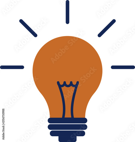 Light bulb icon representing creative idea generation and business innovation concept