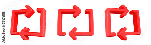 Фотография loop/repeat icon 3d rendering