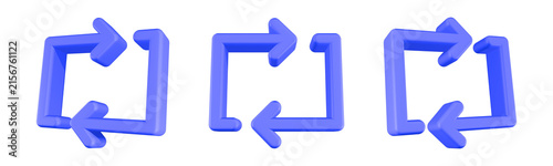 Картината върху платно loop/repeat icon 3d rendering
