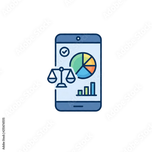 Mobile Financial Analysis and Investment Management Icon