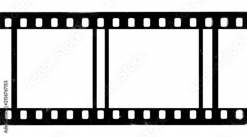 Foto Film strip frame background featuring black borders and rectangular windows for retro photography editing and vintage style motion graphics