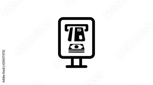 ATM Cash Machine Vector Icon