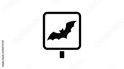 Bat Warning Sign Icon