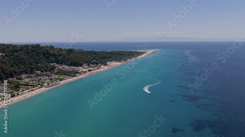 Turquoise coastline of Possidi beach