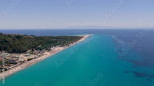 The sweeping coastline of Possidi Beach