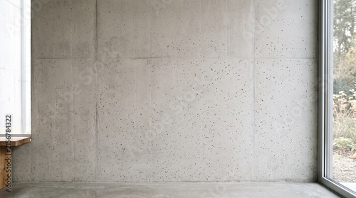 Modern concrete wall interior. Industrial minimalist architecture background