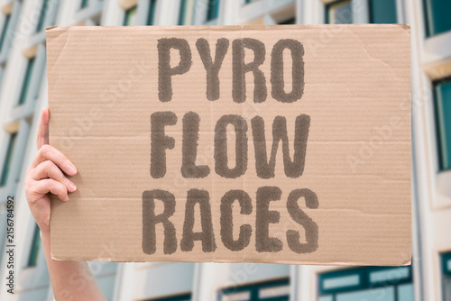 Bild auf Leinwand "Pyro Flow Races" A cloud of fire runs downhill