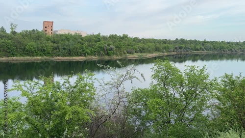 Beautiful scenic lake surrounded by nature