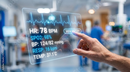 AI-Powered Patient Vital Signs Monitoring Dashboard in Modern Hospital