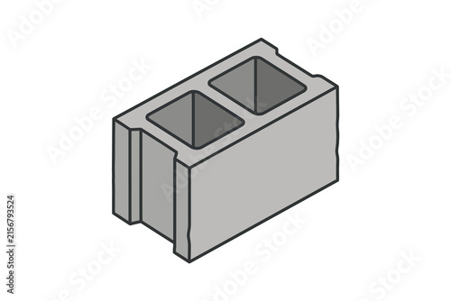 фотографія Cinder Block Vector Illustration