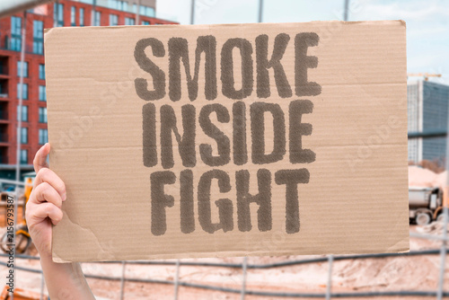 Картината върху платно "Smoke Inside Fight" Cigarette smoke curls under my door at 2am
