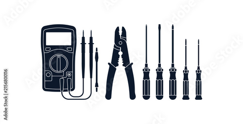 Electrician Tools Icon Set