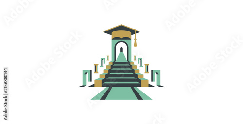 Higher Education Graduation Concept Vector