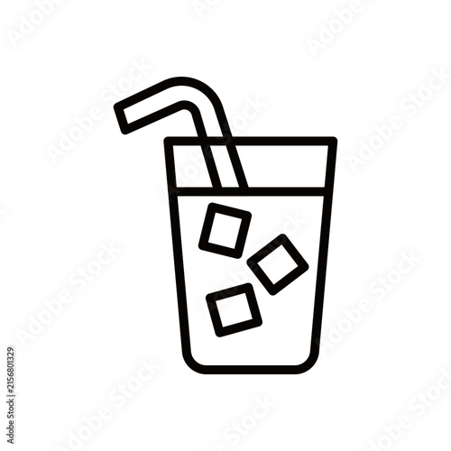 Cold drink outline icon