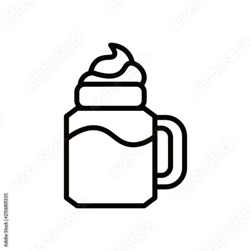 Ice cream float outline icon