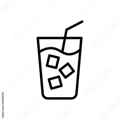 Iced water outline icon