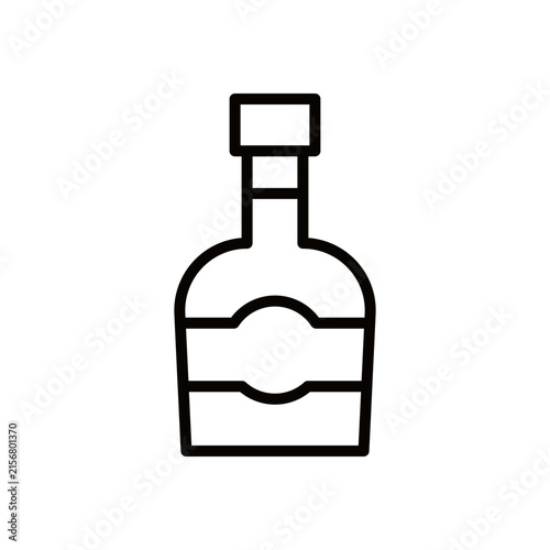 Wine bottle outline icon
