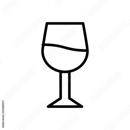 Wine glass outline icon