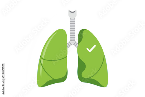 Foto Healthy Human Lungs Vector Illustration