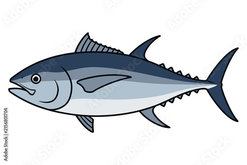 Cartoon Tuna Fish Vector Illustration