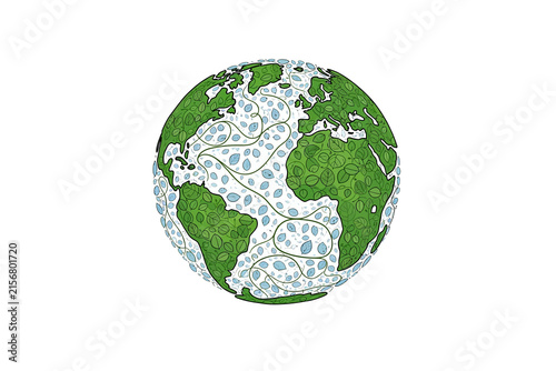 Eco Friendly Earth Globe Vector Illustration