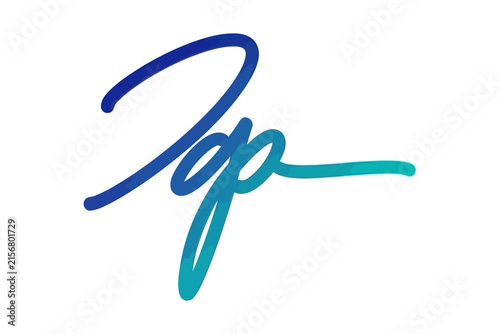 Pop Handwritten Gradient Lettering