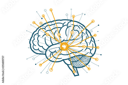 Neural Network Brpngn Vector Illustration
