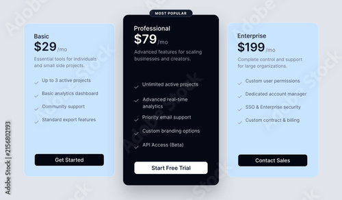 Pricing card & membership card design
