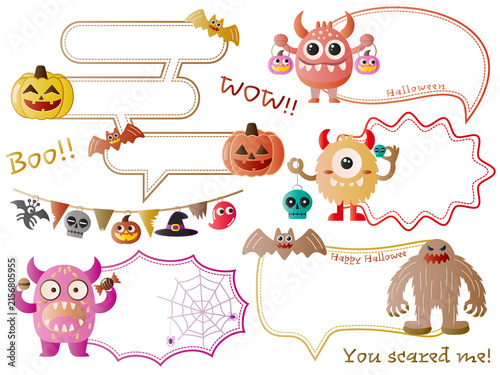 ハロウィン■モンスターの吹き出しセット