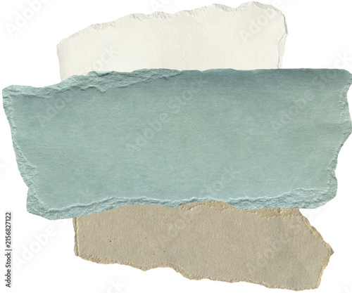 Scrapbook torn paper collage. Vintage background with paper textured fragments, carton pieces with uneven ripped edges and space for text. For notes, bill, inscription