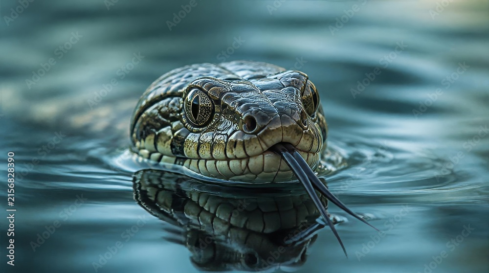 Fototapeta premium Snake Head in Water