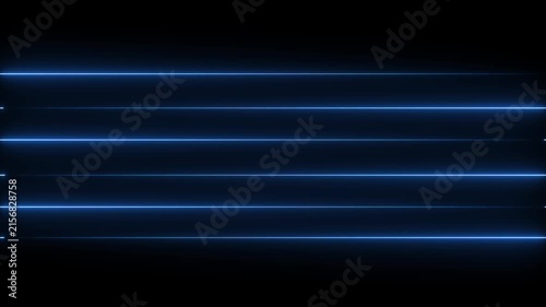 Neon Blue LED Light Lines Abstract Loop Background