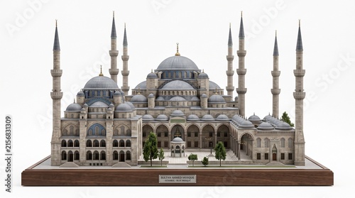 blue istanbul sultan ahmed turkey building miniature structure landmark historic heritage replica scale monument islamic ottoman turkish shrine temple place worship religion