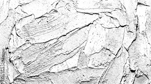 Rough concrete wall plaster texture isolated on transparent background for 3D modeling.
