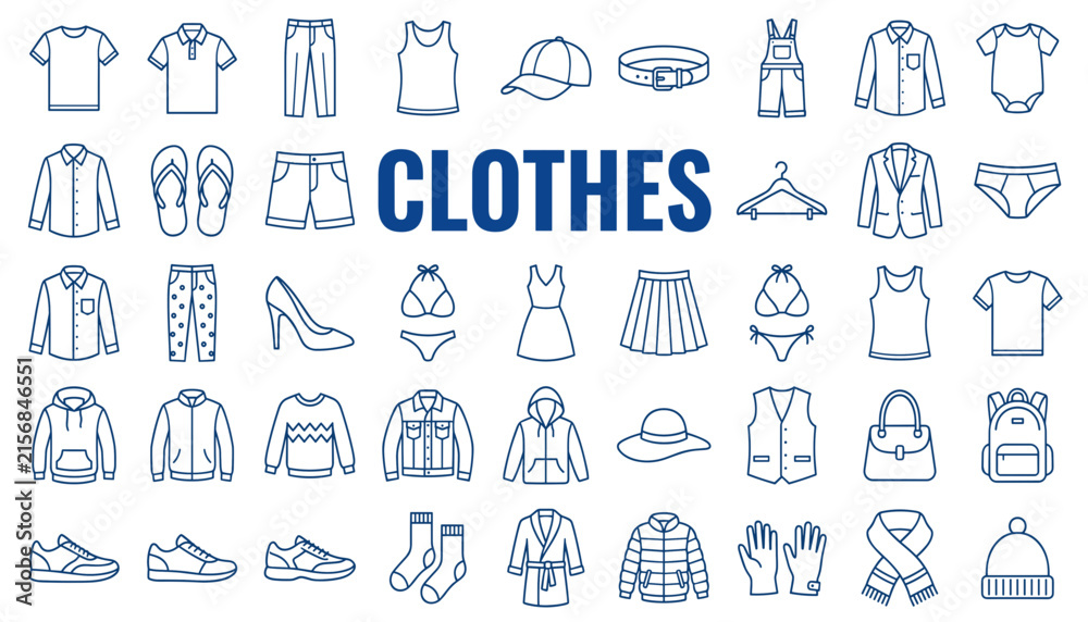 Fototapeta premium Bikini & Swimwear Icon Set – Solid Black Silhouette Vector Icons Collection