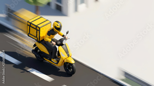 Isometric 3D illustration of autonomous delivery robots at a smart charging station hub