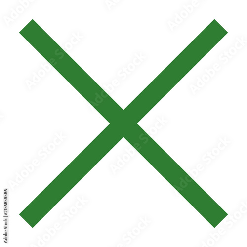 Gradient X letter icon, cross mark symbol isolated on white background