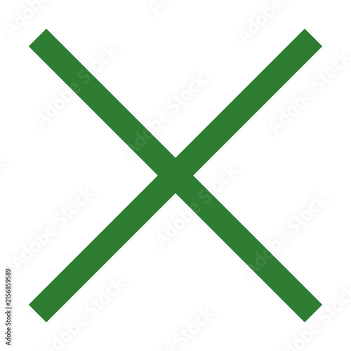 Gradient X letter icon, cross mark symbol isolated on white background