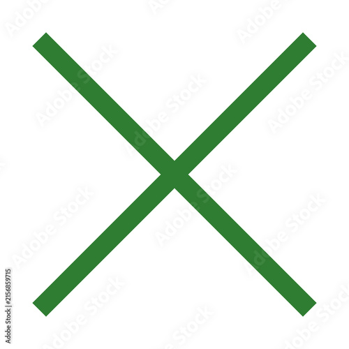 Gradient X letter icon, cross mark symbol isolated on white background