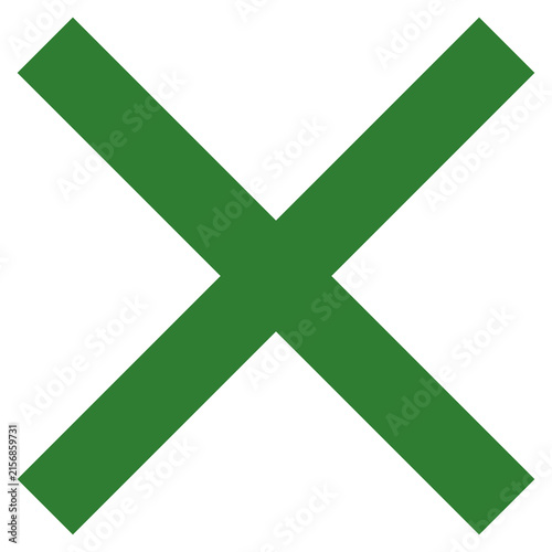 Gradient X letter icon, cross mark symbol isolated on white background