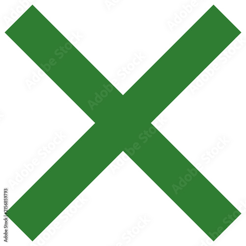 Gradient X letter icon, cross mark symbol isolated on white background
