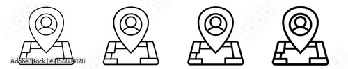 Location Business Icon Set Different Style Collection