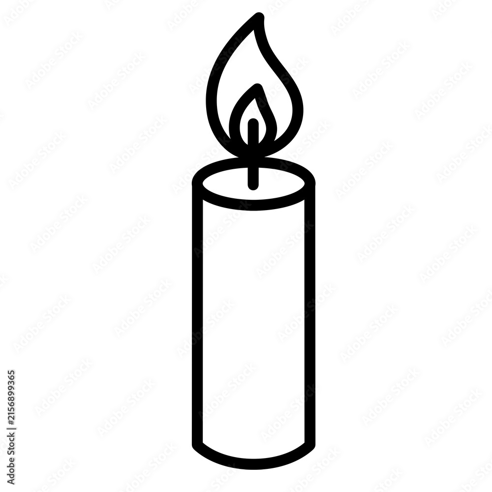 Obraz premium Birthday Candle Outline Icon