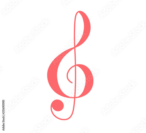 Red treble clef/赤いト音記号