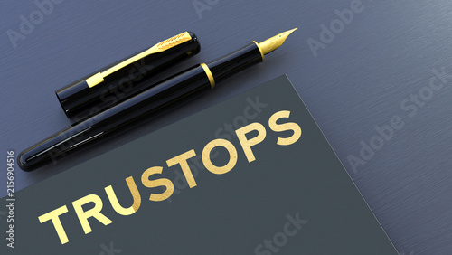 TrustOps Fountain Pen on Premium Desk, Brand Authenticity, AI Content Governance and Corporate Communication Concept