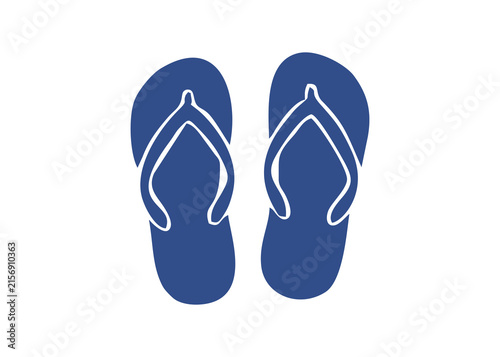 Minimalist Solid Flip Flops Summer Beach Footwear Icon PNG