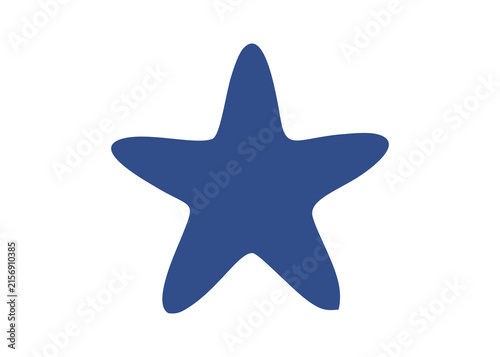 Minimalist Solid Starfish Marine Life Beach Icon PNG