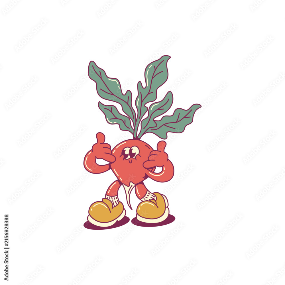 Fototapeta premium vector illustration of a radish