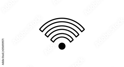 Simple Wifi Icon Symbol, Wireless Connection Signal, Technology Concept