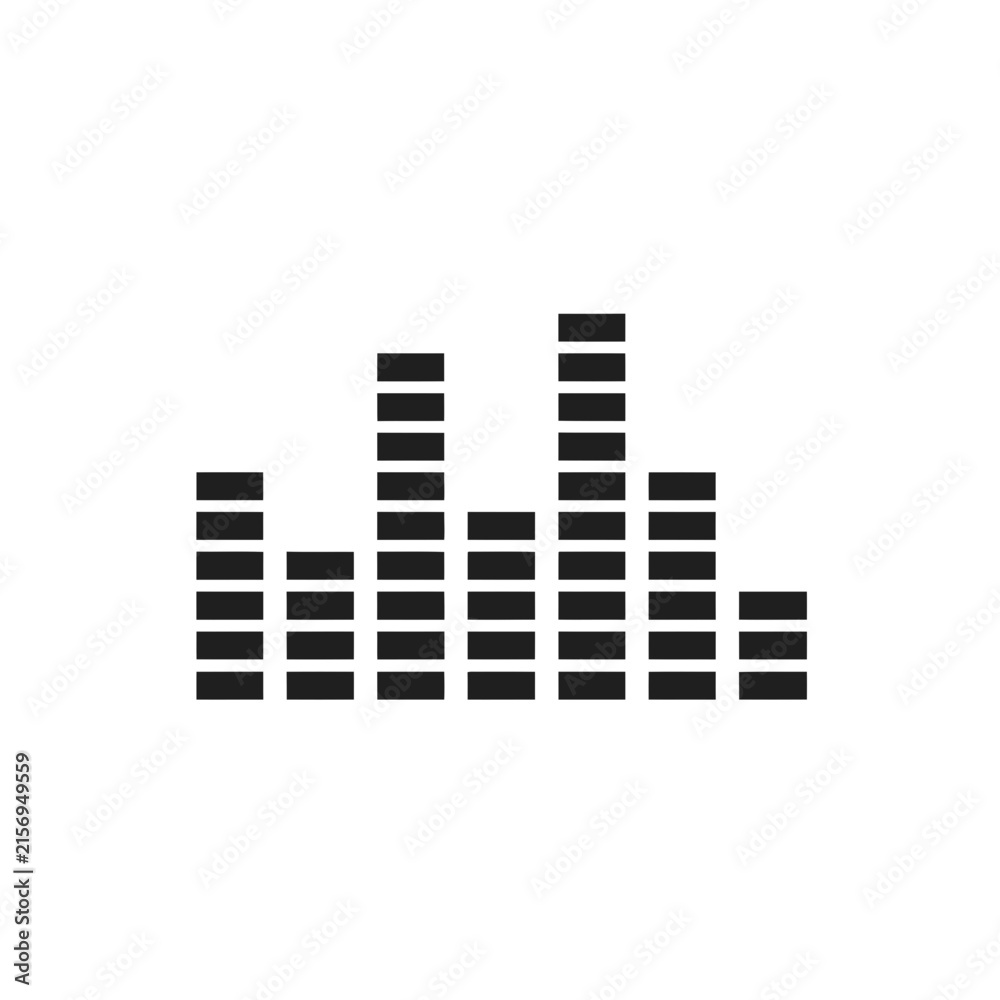 Fototapeta premium Sound Waveform Equalizer Bars Graphic